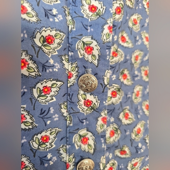 Vintage FStop Sleeveless Button Down Floral Paisley Western Women's Size S - Picture 2 of 5